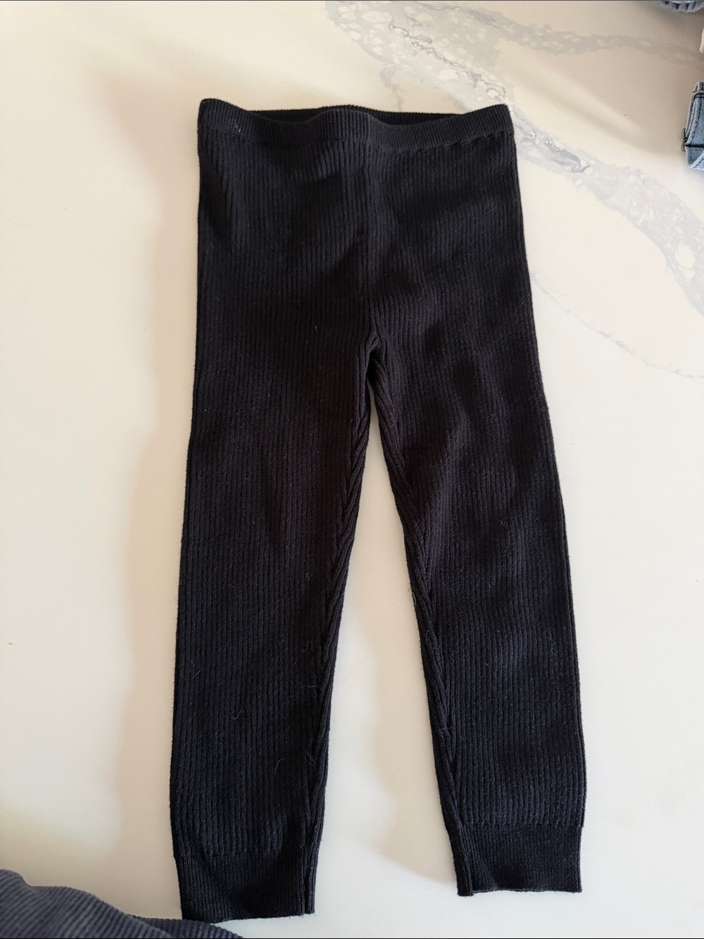 Baby Gap Kids Black Ribbed Knit Leggings